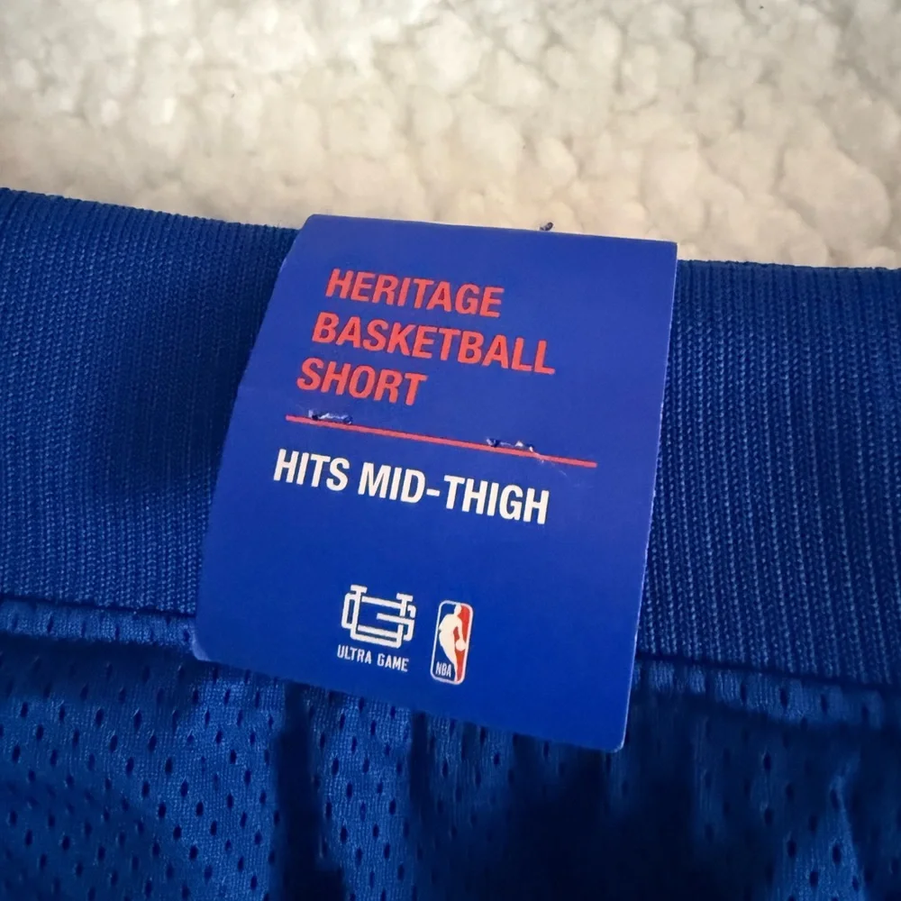 NWT-NBA Philadelphia 76’ers blue Men's basketball Shorts size XXL